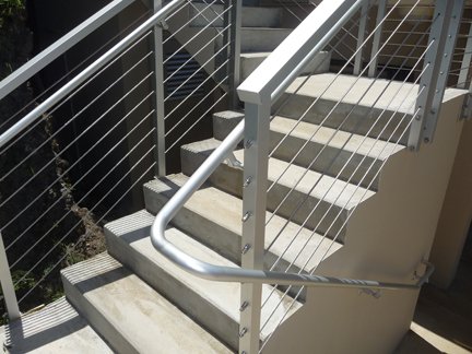 aluminum framed stainless steel cable railing